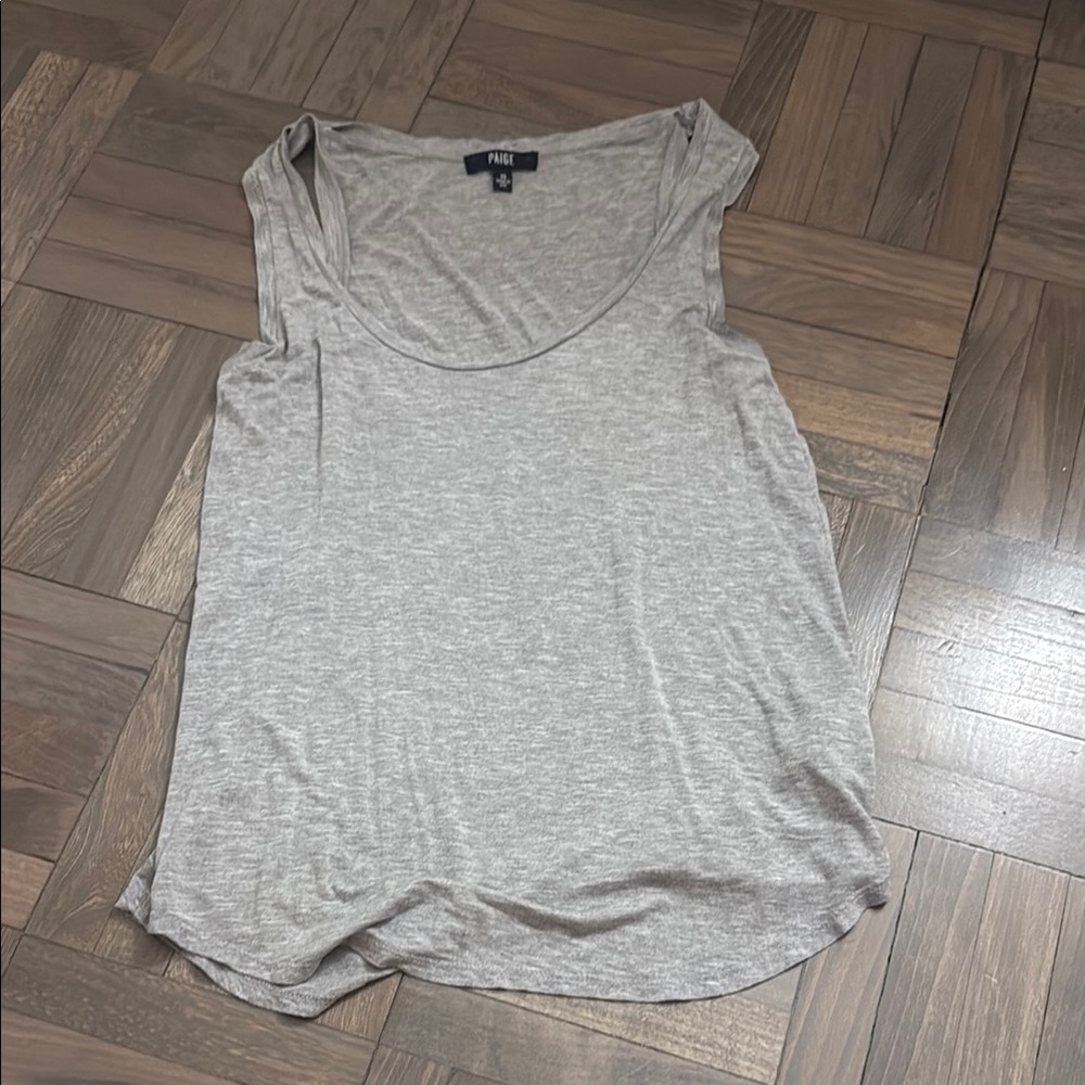 PAIGE Gray Sleeveless Relaxed Tank Top